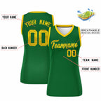 Custom Kelly Green Gold Women Basketball Jersey Sequined Dress