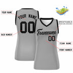 Custom Silver Black Women Basketball Jersey Sequined Dress