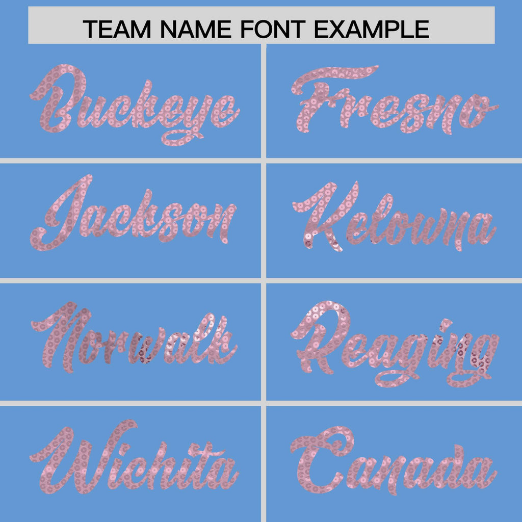 Custom Light Blue Light Pink Women Basketball Jersey Sequined Dress