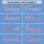 Custom Light Blue Light Pink Women Basketball Jersey Sequined Dress