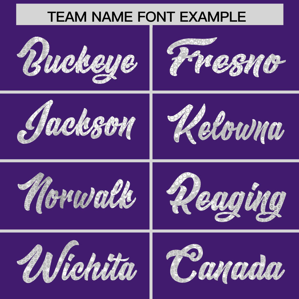 Custom Purple White Women Basketball Jersey Sequined Dress