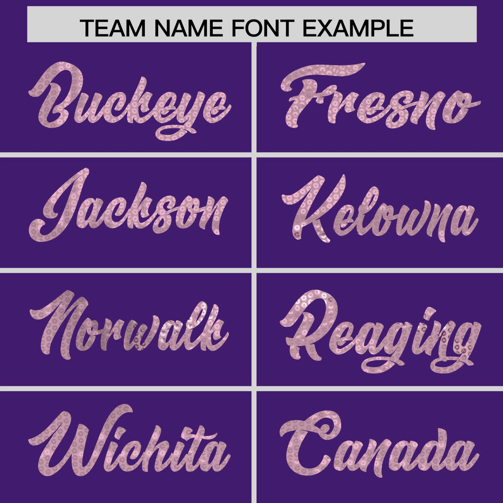 Custom Purple Light Pink Women Basketball Jersey Sequined Dress