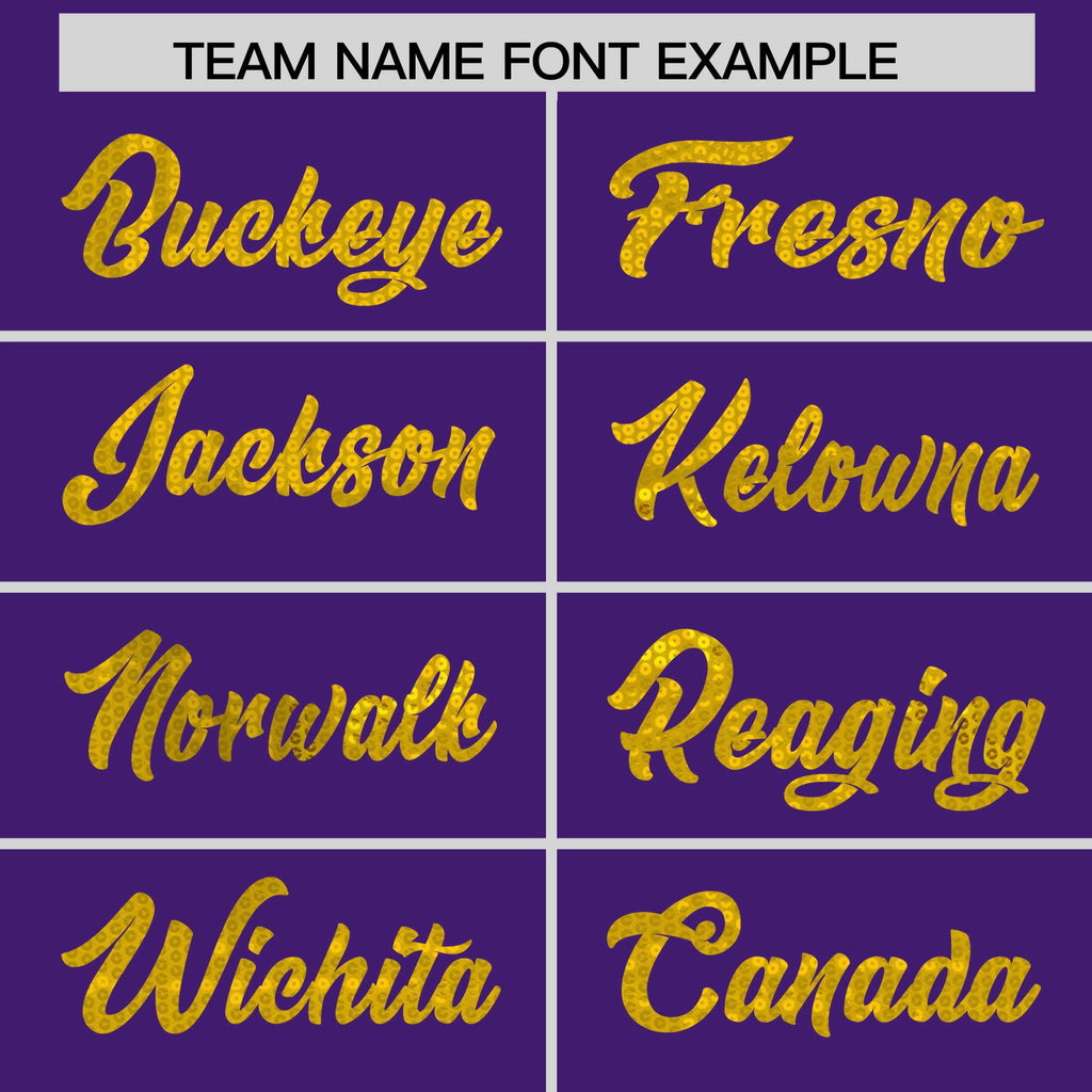 Custom Purple Gold Women Basketball Jersey Sequined Dress