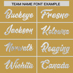 Custom Old Gold White Women Basketball Jersey Sequined Dress