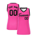 Custom Pink Black Women Basketball Jersey Sequined Dress