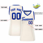 Custom Cream Royal Women Basketball Jersey Sequined Dress