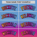 Custom Light Blue Pink-Yellow Gradient Fashion Tops Mesh Basketball Jersey For Women