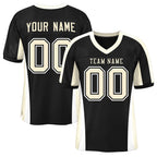 Custom Black Color Block Mesh Authentic Football Jersey