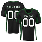 Custom Black Color Block Mesh Authentic Football Jersey