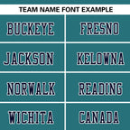 Custom Aqua-Navy Raglan Sleeves Fashion Authentic Football Jersey