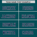 Custom Aqua Navy Personalized Color Block Authentic Football Jersey