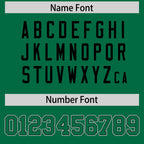 Custom Black Kelly Green Personalized Color Block Authentic Football Jersey