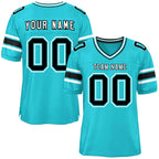 Custom Aqua Personalized Classic Authentic Football Jersey