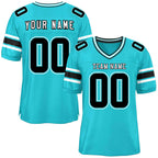 Custom Aqua Personalized Classic Authentic Football Jersey