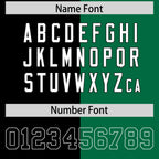 Custom Black Kelly Green Personalized Split Two Tone Design Authentic Football Jersey