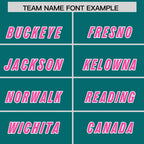 Custom Aqua Gold Sides Gradient Fashion Personalized Team Football Jersey