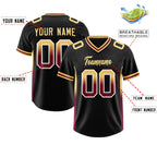 Custom Black Khaki and Cardinal Sides Gradient Fashion Personalized Team Football Jersey