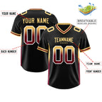 Custom Black Khaki and Cardinal Sides Gradient Fashion Personalized Team Football Jersey