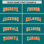 Custom Aqua Gold Sides Gradient Fashion Personalized Team Football Jersey