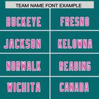 Custom Aqua Gold Sides Gradient Fashion Personalized Team Football Jersey