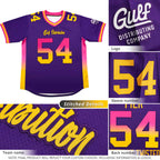 Custom Aqua Gold Sides Gradient Fashion Personalized Team Football Jersey