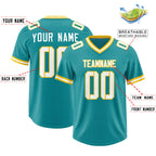 Custom Aqua Classic Style American Football Jerseys
