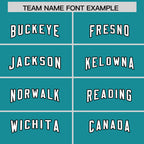 Custom Aqua Classic Style American Football Jerseys