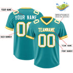 Custom Aqua Classic Style American Football Jerseys