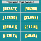 Custom Aqua Classic Style American Football Jerseys