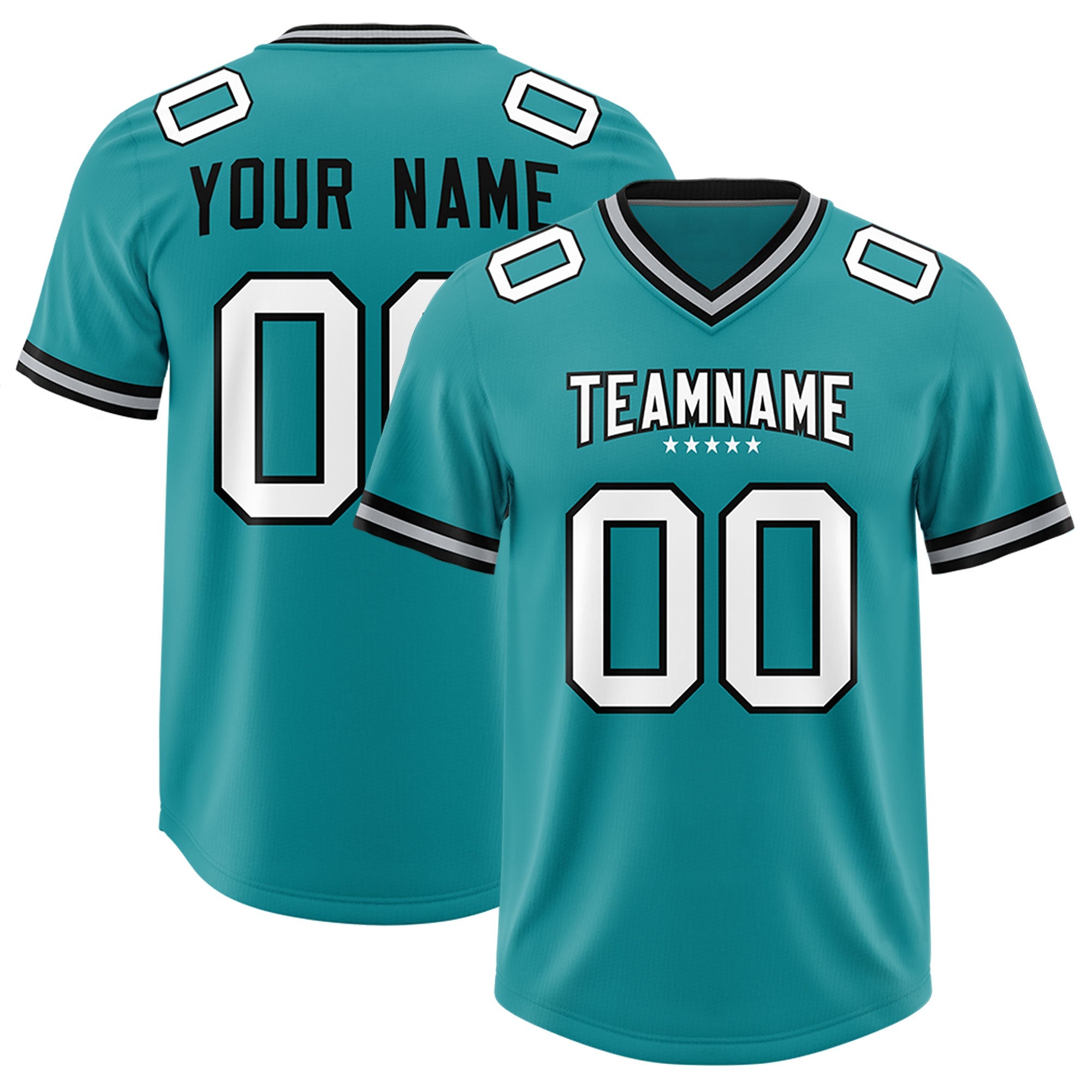 Custom Aqua Classic Style American Football Jerseys