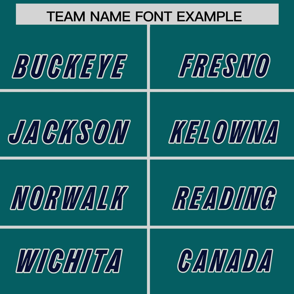 Custom Aqua Navy Personalized Star Pattern Raglan Sleeves Authentic Football Jersey