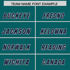 Custom Aqua Navy Personalized Star Pattern Raglan Sleeves Authentic Football Jersey
