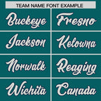 Custom Aqua Gray Personalized Star Pattern Raglan Sleeves Authentic Football Jersey