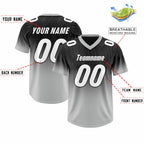 Custom Black Gray Gradient Fashion Outdoor Authentic Football Jersey