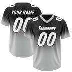 Custom Black Gray Gradient Fashion Outdoor Authentic Football Jersey