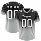 Custom Black Gray Gradient Fashion Outdoor Authentic Football Jersey
