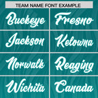 Custom Aqua Aqua Gradient Fashion Outdoor Authentic Football Jersey