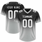 Custom Black Gray Gradient Fashion Outdoor Authentic Football Jersey