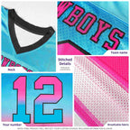Custom Aqua Aqua Gradient Fashion Outdoor Authentic Football Jersey