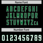 Custom Black Kelly Green Side Stripe Pattern Authentic Football Jersey