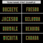 Custom Black Kelly Green Side Stripe Pattern Authentic Football Jersey