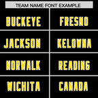 Custom Black Gold Side Stripe Pattern Authentic Football Jersey