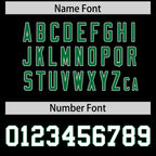 Custom Black Kelly Green Side Stripe Pattern Authentic Football Jersey