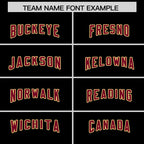 Custom Black Crimson Side Stripe Pattern Authentic Football Jersey