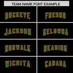 Custom Black Kelly Green Side Stripe Pattern Authentic Football Jersey