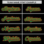 Custom Black Kelly Green Side Stripe Pattern Authentic Football Jersey