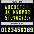 Custom Black Fluorescent Green Personalized Neckline Square Classic Authentic Football Jersey