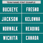 Custom Aqua Personalized Shoulder Cut Two-Tone Authentic Football Jersey