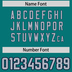 Custom Aqua Personalized Shoulder Cut Two-Tone Authentic Football Jersey