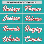 Custom Aqua Personalized Shoulder Cut Two-Tone Authentic Football Jersey